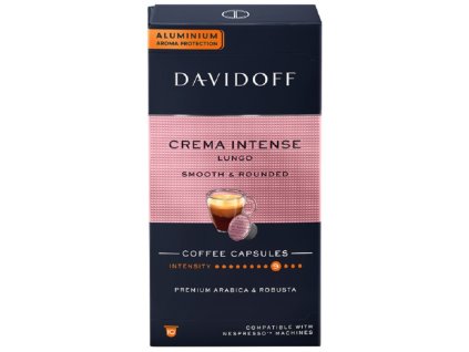 Cápsulas de aluminio Davidoff Crema Intense Lungo para Nespresso 10 uds
