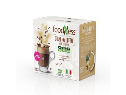 FoodNess Beauty Lab Ginseng y Colágeno para Dolce Gusto 10 cápsulas