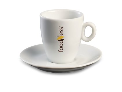 Taza y platillo Foodness de porcelana de 110 ml