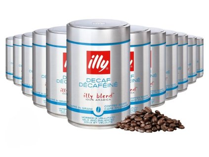Café descafeinado illy decaf en grano 250 g 12 unidades