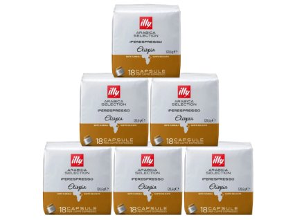 Cápsulas de café Illy IperEspresso Etiopía (paquete de 6 x 18 unidades)
