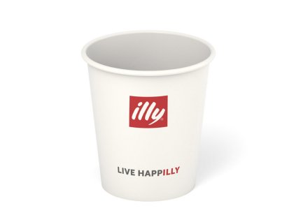 Vaso de papel Illy con tapa para café blanco 355 ml