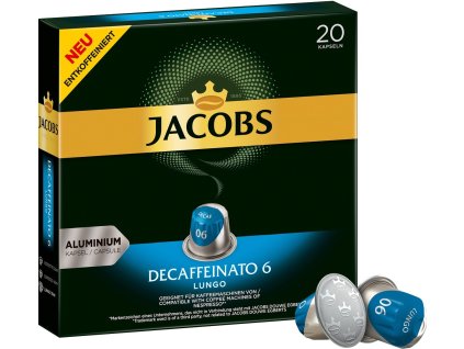 Jacobs Deca Lungo 6, 20 unidades, el mejor café en cz