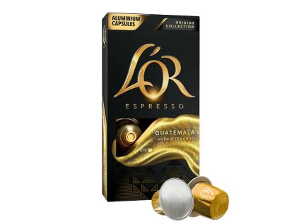 l o guatemala 10 cápsulas de aluminio compatibles con cafeteras nespresso