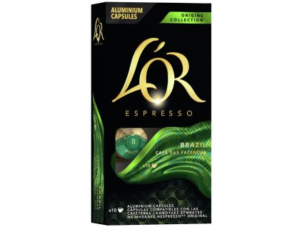 Cápsulas de café molido L'OR Espresso Brasil, 10 unidades, 52 g