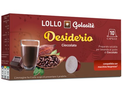 Cápsulas de chocolate Lollo Caffé para NESPRESSO® 10 uds