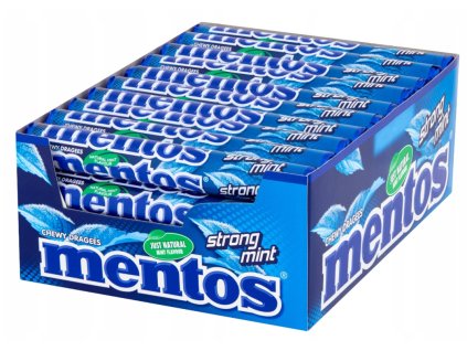 Caramelos masticables de menta Mentos Strong Mint, caja de 40 x 37,5 g