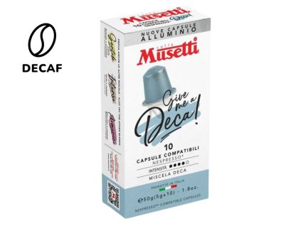 Cápsulas de aluminio descafeinadas Musetti Decaf para Nespresso (10 unidades)