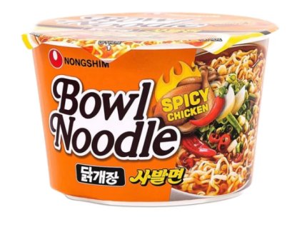 Fideos instantáneos con pollo picante en tazón Nongshim, 100 g, Nejkafe CZ
