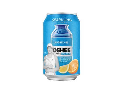 Agua vitaminada OSHEE Magnesio+B6 limón naranja con gas lata 330 ml