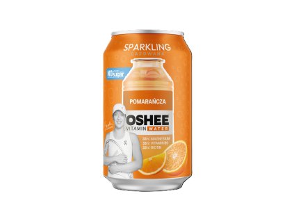 Agua vitaminada OSHEE Naranja sin azúcar con gas lata 330 ml