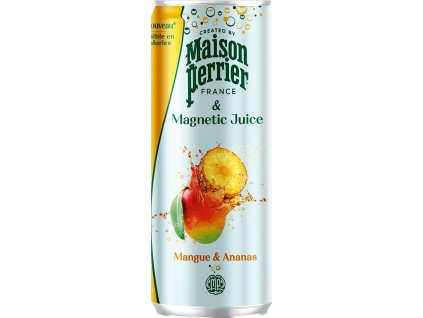 Lata Perrier Slim de 0,25 l, mango y piña, 2 mejores cafés en cz