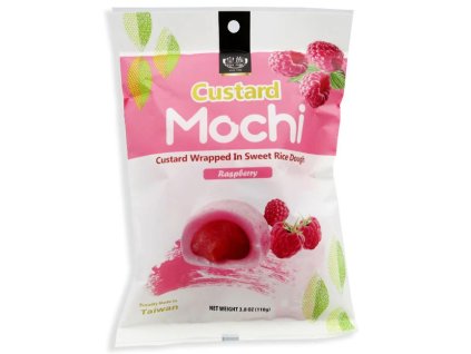 Pastelitos japoneses de crema pastelera Qmochi de frambuesa (110 g)