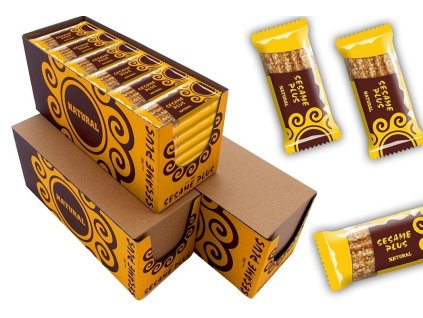 Brownie de sésamo en caja de 36 unidades, el mejor café cz