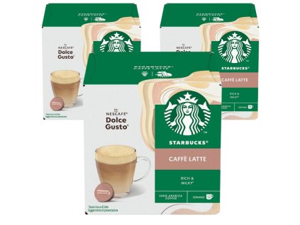 starbucks nescafé dolce gusto caffe latte 3 x 12 cápsulas