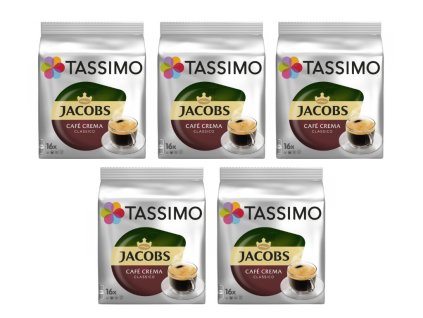 Café crema Tassimo Jacobs, 16 unidades, caja de 5 unidades