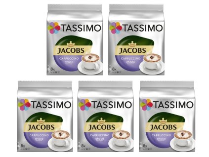 Cápsulas Tassimo Cappuccino Choco, 8 unidades, caja de 5 unidades