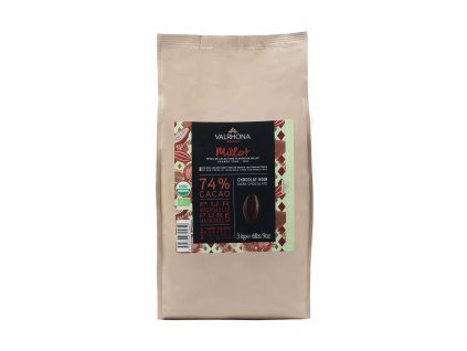Valrhona Feves Milot Chocolate Negro 74% 3kg