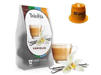 Dolce Vita de Nespresso, Italfoods, el mejor café de la República Checa, bebida de café con vainilla.