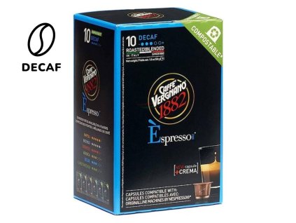 Cápsulas de café descafeinado Vergnano Decaf para Nespresso (10 unidades)