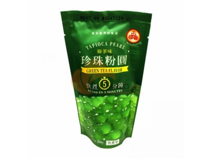 Bolas de tapioca Wu Fu Yuan sabor matcha, 250 g, té de burbujas, el mejor café cz