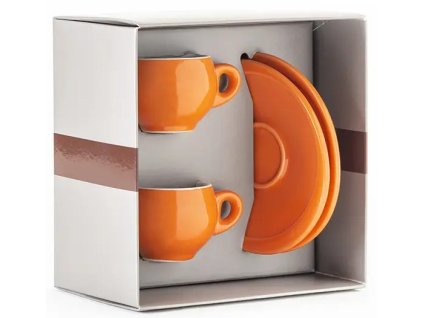 Danesi Duo Set Naranja - Cassette Darkova 2 tazas y 2 platillos - naranja