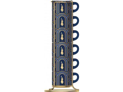 Juego de 6 tazas Bialetti Salku Espresso Deco Glamour Blue, el mejor café en cz
