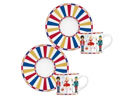 Juego de 2 tazas con platillos Bialetti Cascanueces, el mejor café de la República Checa
