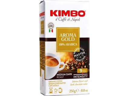 Kimbo Aroma Gold - Café molido arábica (250 g), el mejor café de la República Checa