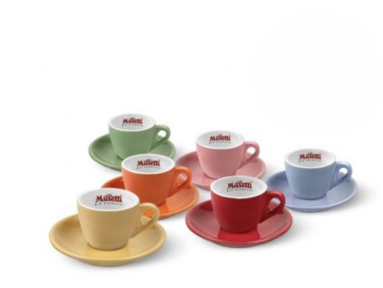 Tazas de café Musetti Colección Arcoíris Capuchino 220 ml 6 uds