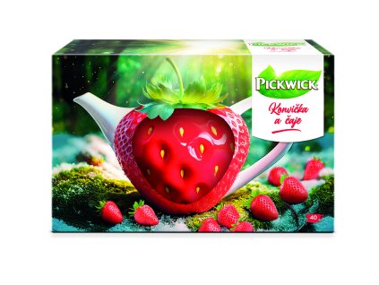Tetera y tés de fresa Pickwick
