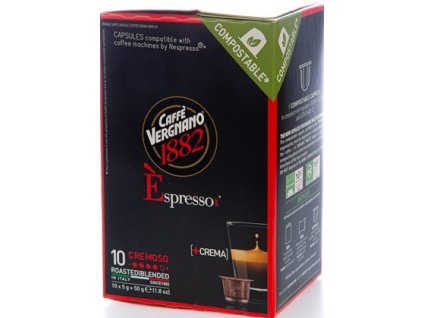 vergnano cremoso nespresso 10 piezas mejor café cz