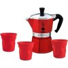 Bialetti moca express 3 porciones 3 tazas rojo mejor café cz