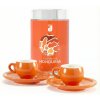 Danesi Duo Plus Set Naranja Honduras Molido - Café Molido Oscuro Cassette 250 g + 2 tazas y 2 platillos - naranja