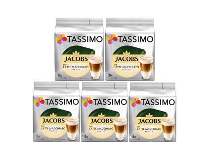Tassimo Latte Macchiato Capsules Vanille 8+8pcs carton 5 paquets
