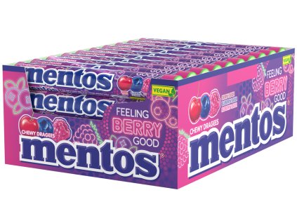 Mentos Berry Good, boîte de 40 bonbons à mâcher de 37,5 g