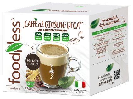 Café décaféiné au ginseng FoodNess pour Dolce Gusto, 10 capsules