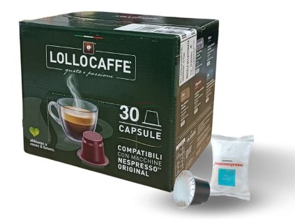 capsules de café lollo caffe deca expresso pour nespresso 30 pièces