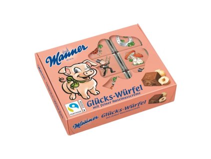 Manner Nuss-Würfel hazelnootsnoepjes in kubusvorm 115g