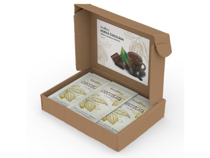 testdoos met 12 zakjes foodness warme chocolademelk van Nejkafe