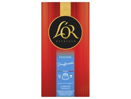 L'OR Passione Decaffeinato Cafeïnevrije koffie in capsules 10 stuks 52g