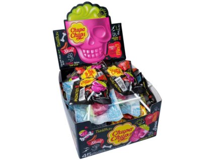 Chupa Chups Skull Lizatko Lebka Strawberry Lime Karton 45 x 15 g