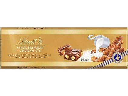 Nejkafe Mocafino Lindt Swiss Premium chocolate gold bar milk hazelnut 300g