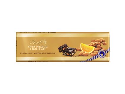 Nejkafe Mocafino Lindt Swiss Premium chocolate gold bar dark almond orange 300