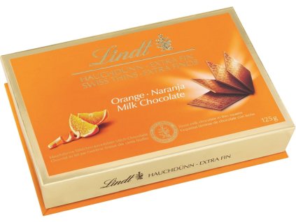 Lindt Thins Orange extra tenké plátky čokolády 125g