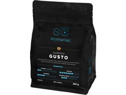 kava aromaniac espresso gusto zrnkova 250g nejkafe cz