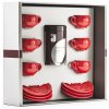 Danesi La Forma Sprint Gift Pack - Darkova Kazeta Kava 250g + 6 espresso šálků a 6 podšálků - červená