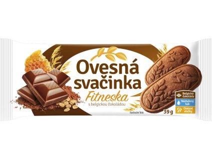 ovesna svacinka fitneska s cokoladou 39g nejkafe cz