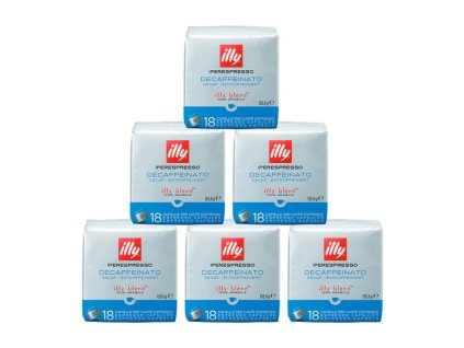 Illy IperEspresso Decaffeinated bezkofeinová káva balení 6x18 kusů