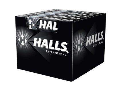 Halls EXTRA STRONG bonbóny mentol a eukalyptus karton 20 x 33,5g